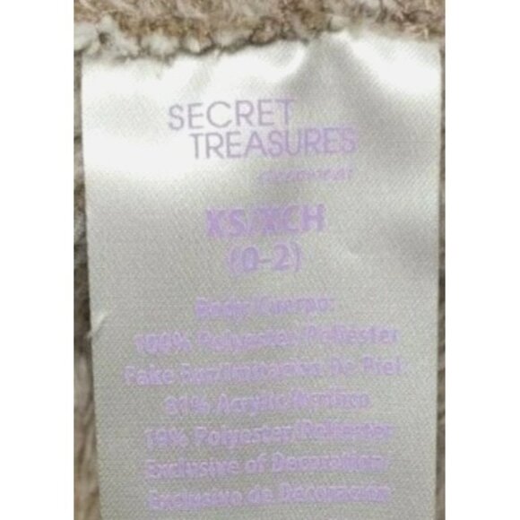 Giraffe‎ Print XS Hooded Fleece Onesie Pajamas With Pockets Secret Treasures - Picture 4 of 11